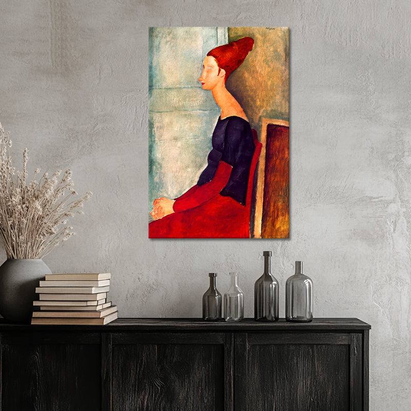 Jeanne Hébuterne in donker kleding -  Amedeo Modigliani