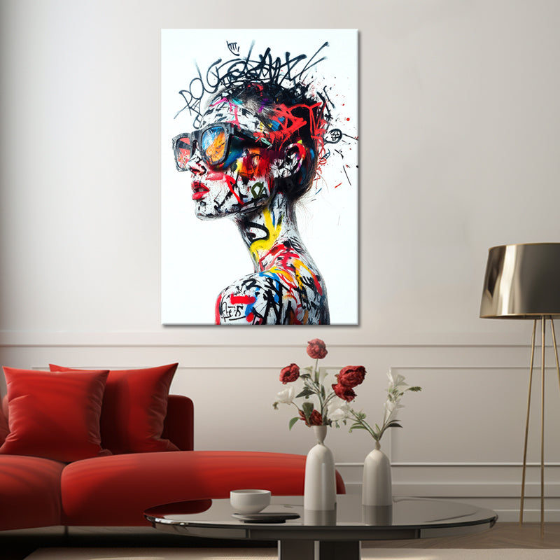 Frau in Graffiti-Art