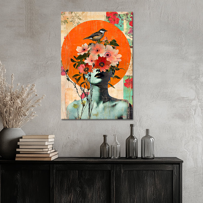 Dame mit Blumen