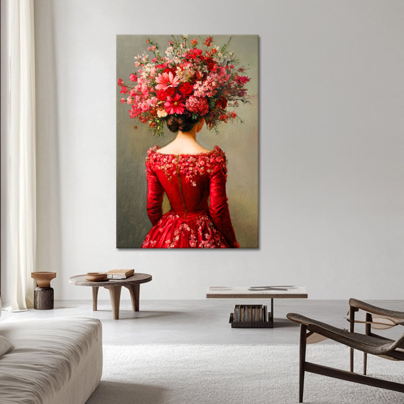 Vrouw met bloemen in het haar III
