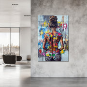 Graffiti-Frau