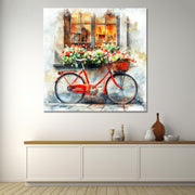 Fiets met bloemen