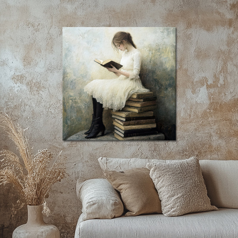 Mädchen, das ein Buch liest