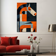 Paard in kubisme art