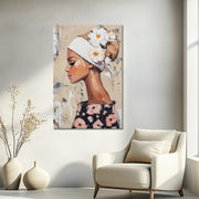 Mooie vrouw met bloemen IV