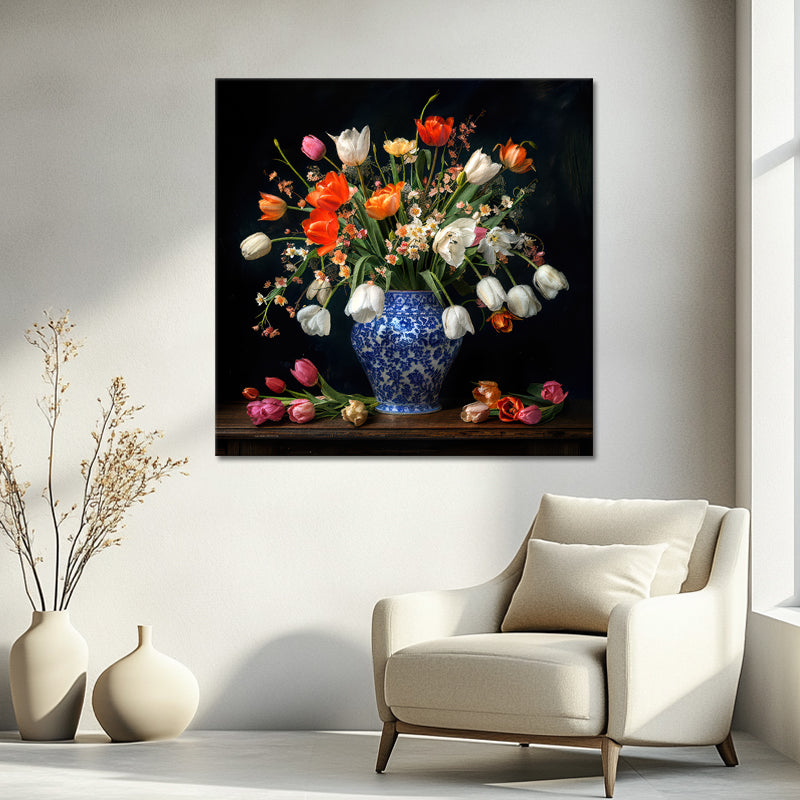 Schöne Vase mit Blumen