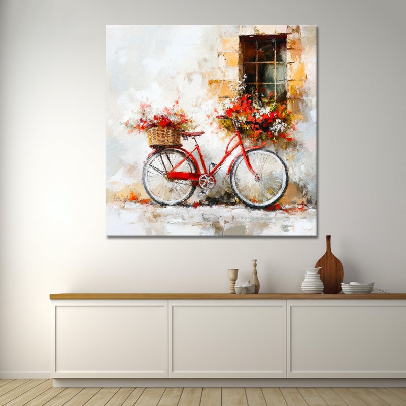 Fiets met bloemen II