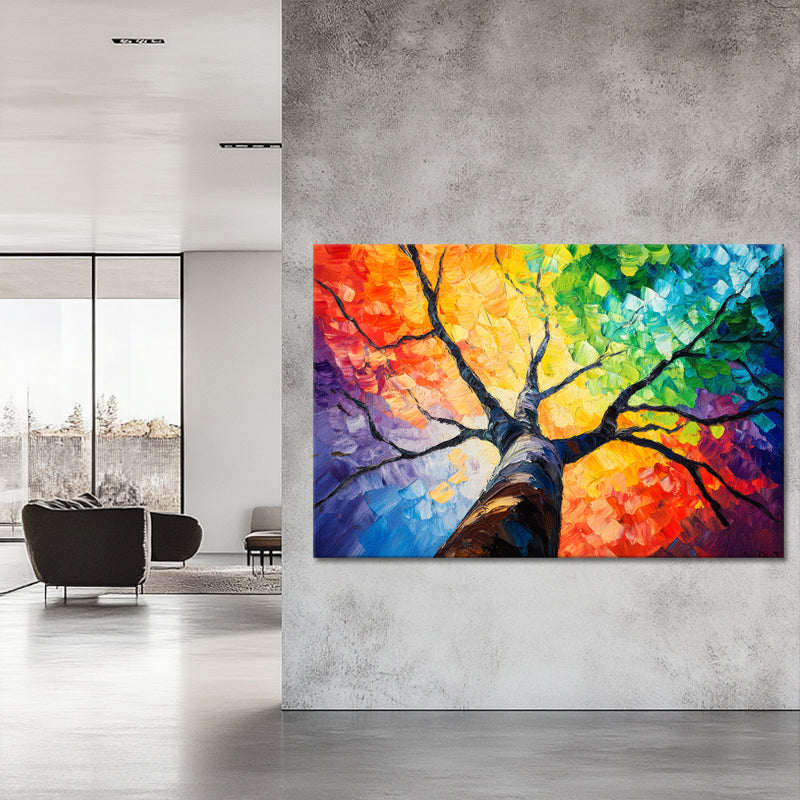 Schilderij Kleurrijk boom II