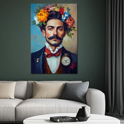 Mann mit Blumen