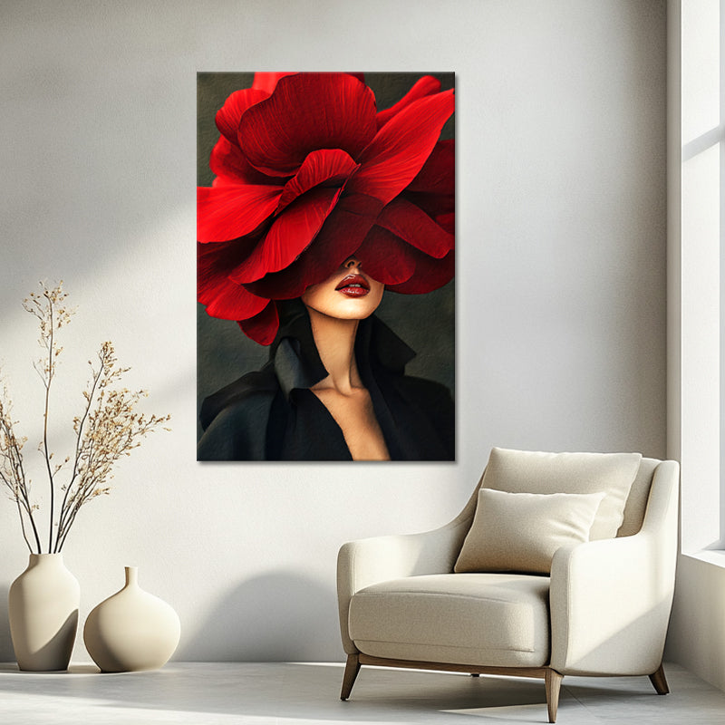 Dame mit Klatschmohn