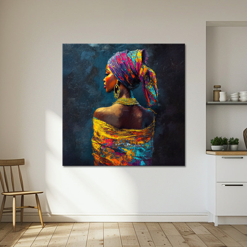 Afrikaanse vrouw met tulband III