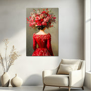 Vrouw met bloemen in het haar III
