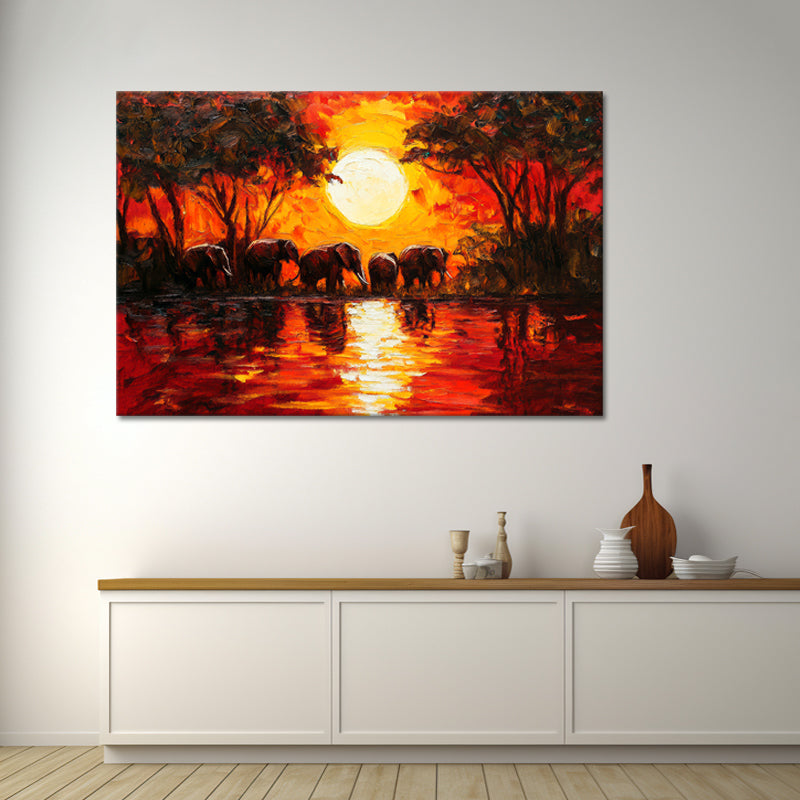 Sonnenuntergang in der Savanne