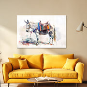 Aquarel Schilderij Ezel