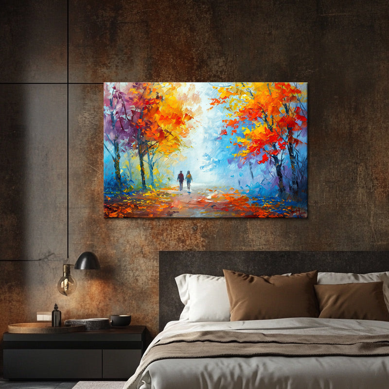 Wandelen schilderij