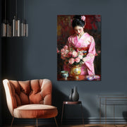 Aziatische vrouw in kimono
