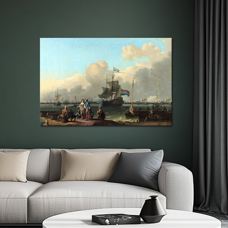 Het IJ voor Amsterdam - Ludolf Bakhuysen