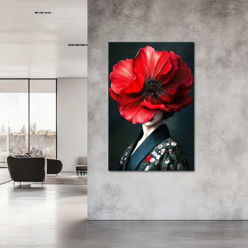 Dame mit Klatschmohn I