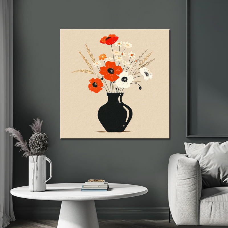 Illustrationen von Vase mit Blumen