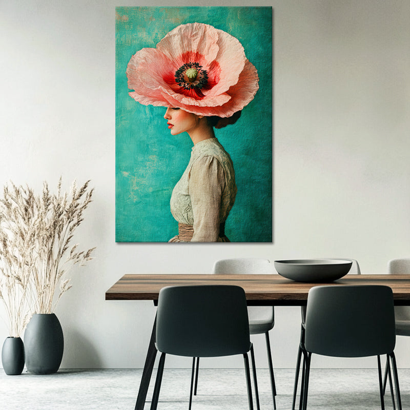 Frau mit einer großen Blume II