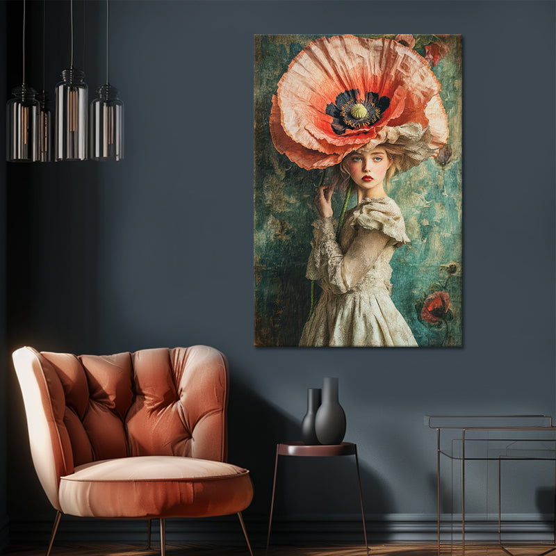 Frau mit einer großen Blume II