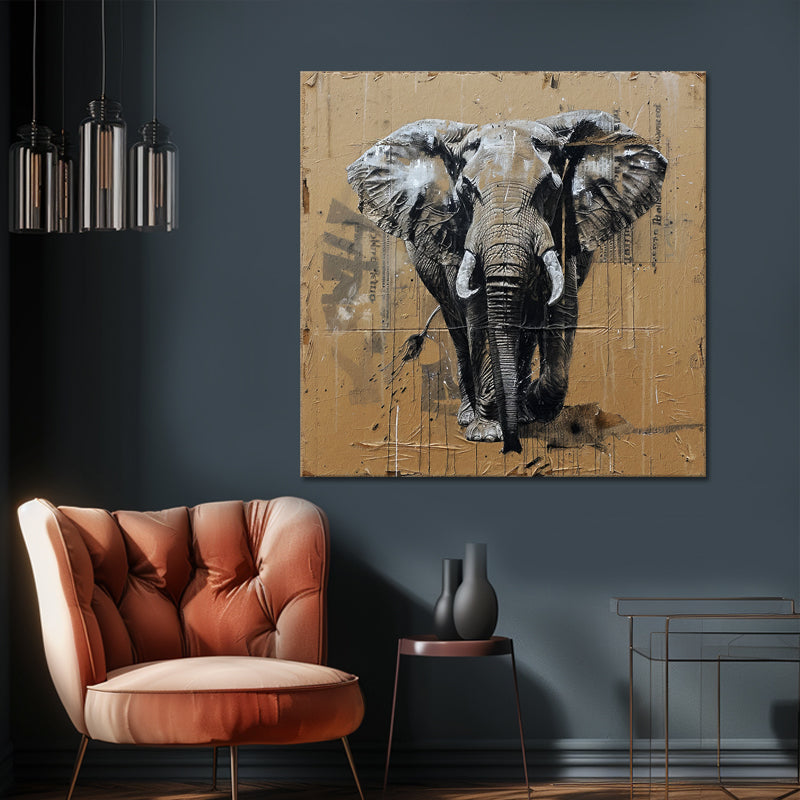Olifant mixed media
