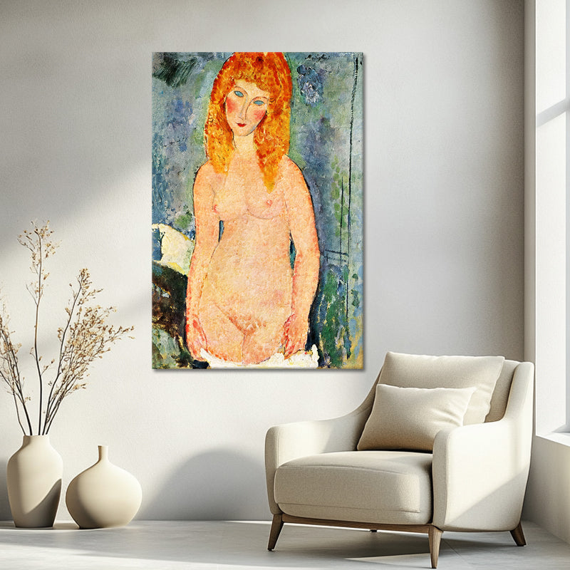 Stehender weiblicher Akt mit rotem Haar – Amedeo Modigliani