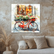 Fiets met bloemen