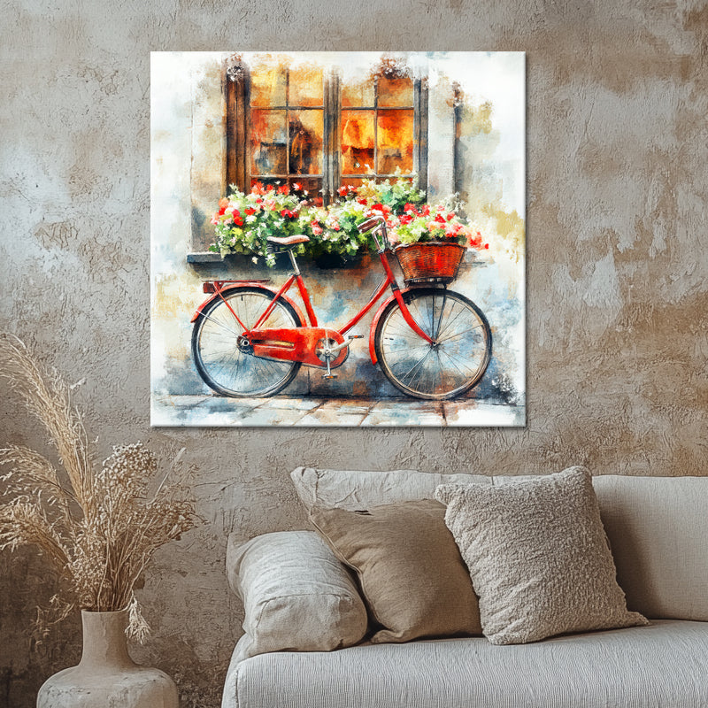 Fiets met bloemen