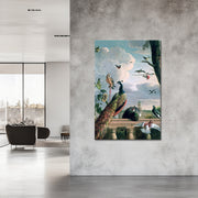 Paleis van Amsterdam met exotische vogels - Melchior d'Hondecoeter
