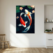 Twee koi karper vissen