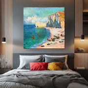 The Beach and the Falaise d’Amont - Monet