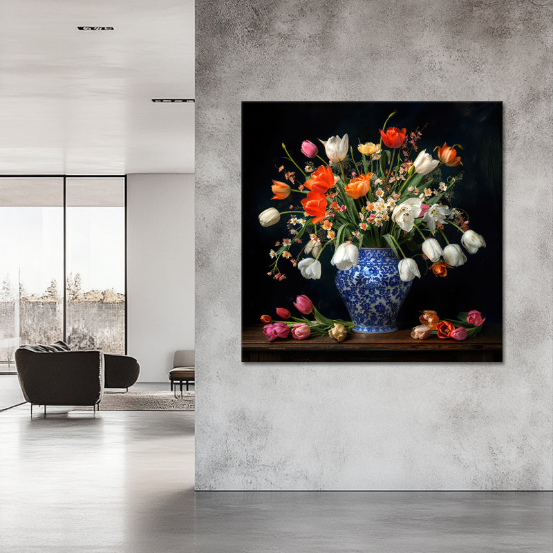 Schöne Vase mit Blumen