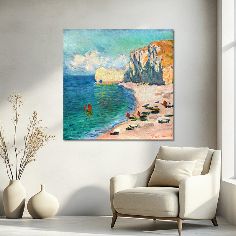The Beach and the Falaise d’Amont - Monet