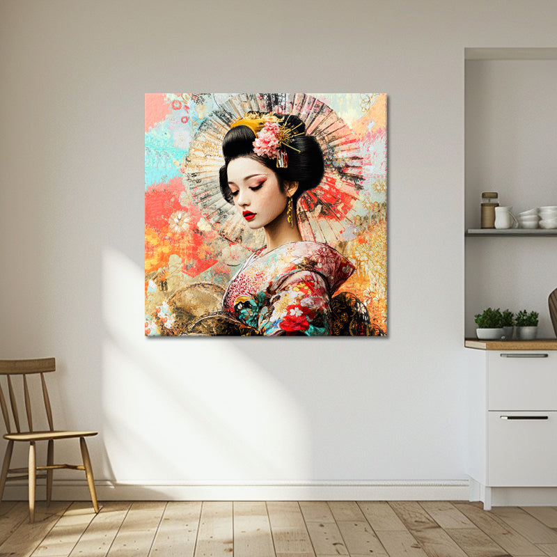 Frau im traditionellen Kimono