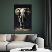Olifant in zwart