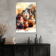 Aquarel schilderij Pueblo potten
