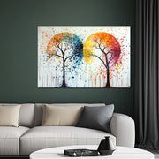 Twee bomen Art schilderij