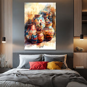 Aquarel schilderij Pueblo potten