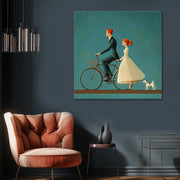 Koppel op de fiets