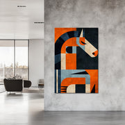 Paard in kubisme art