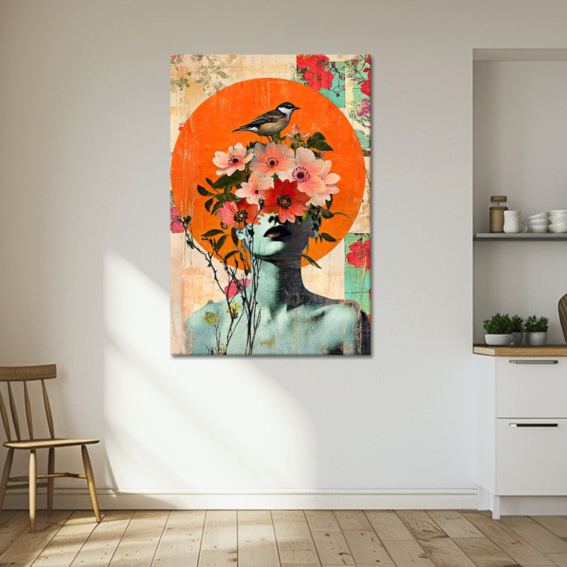 Dame mit Blumen