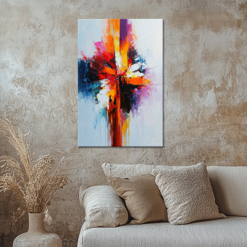 Abstract in kleur schilderij