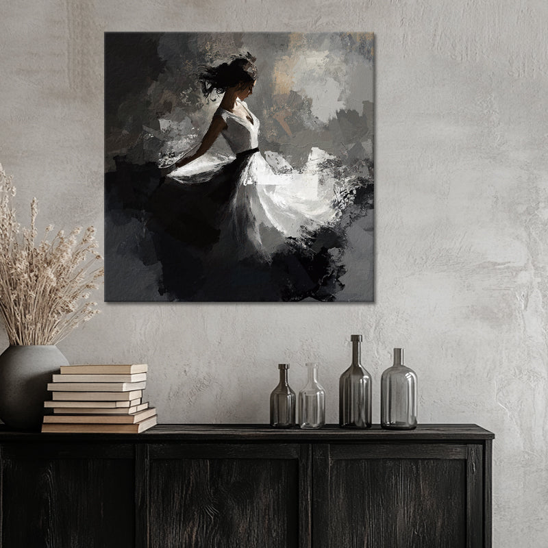 Danseres in een witte jurk