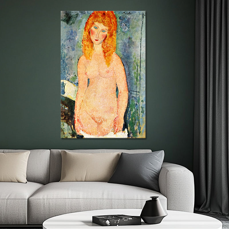 Stehender weiblicher Akt mit rotem Haar – Amedeo Modigliani