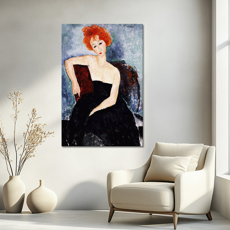 Junge Rothaarige im Abendkleid – Amedeo Modigliani
