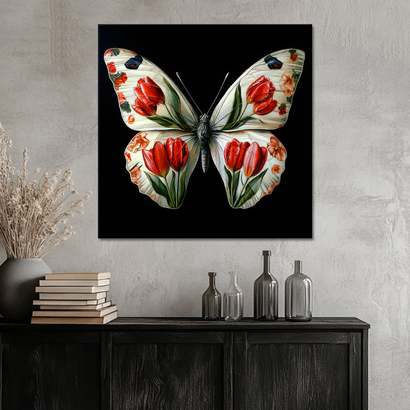 Schmetterling mit Blumen II