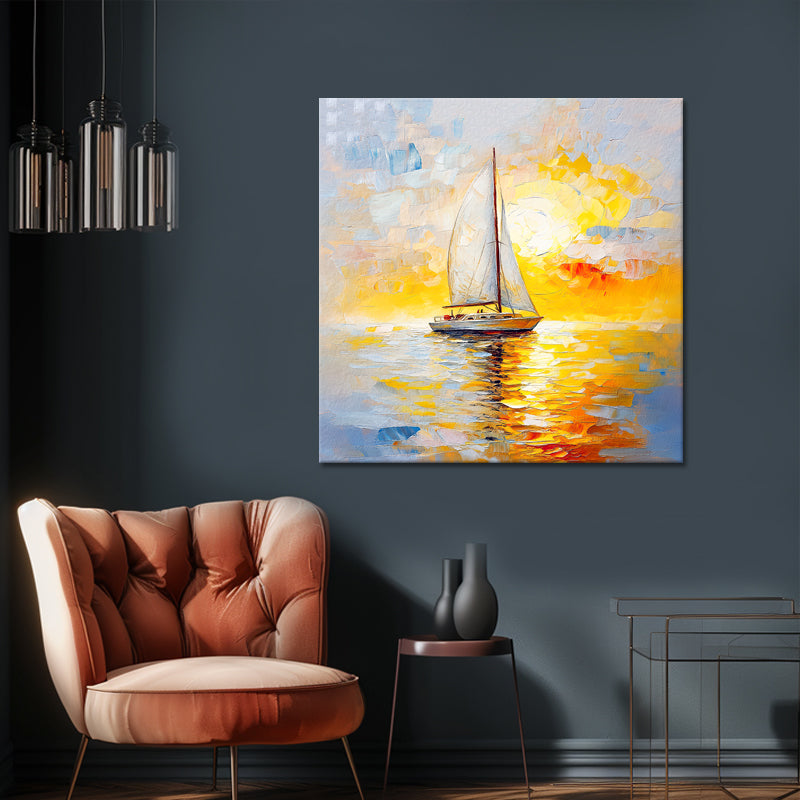 Zeilboot bij Zonsondergang II