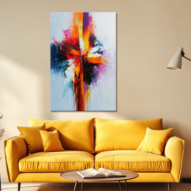 Abstract in kleur schilderij