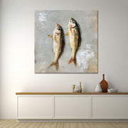 Twee vissen schilderij